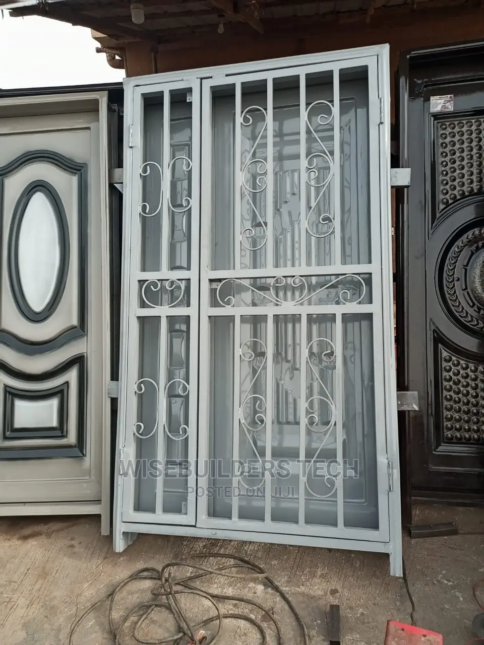 Iron Security Door With a Burglary