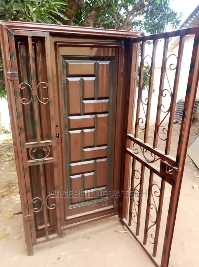 Iron Security Door With a Burglary