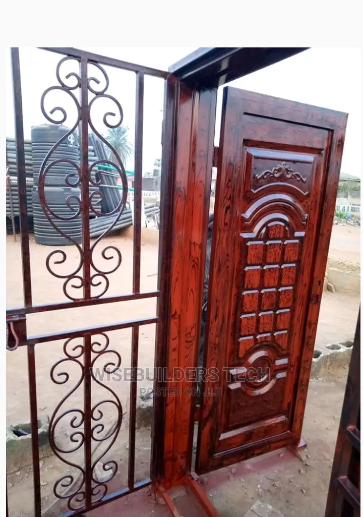 Iron Security Door With a Burglary