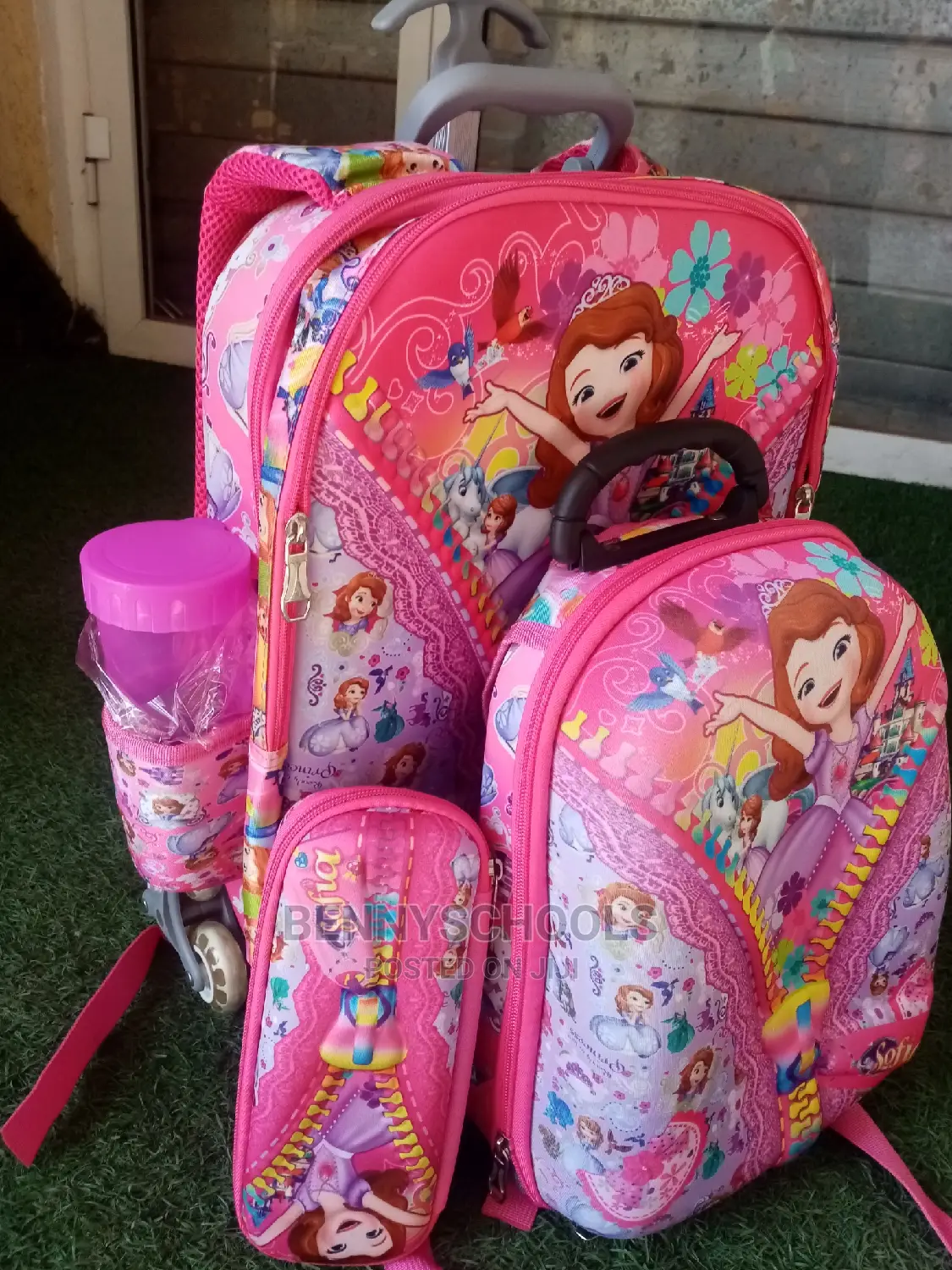 Set of 4 In1 16 Inch Sophia Kids Children Trolley School Bag