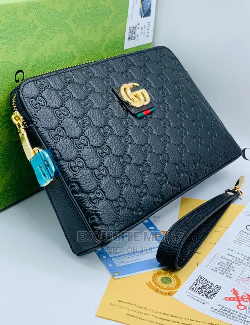 Men Leather Coin Purse Clutch Removable Wristband Phone Bag