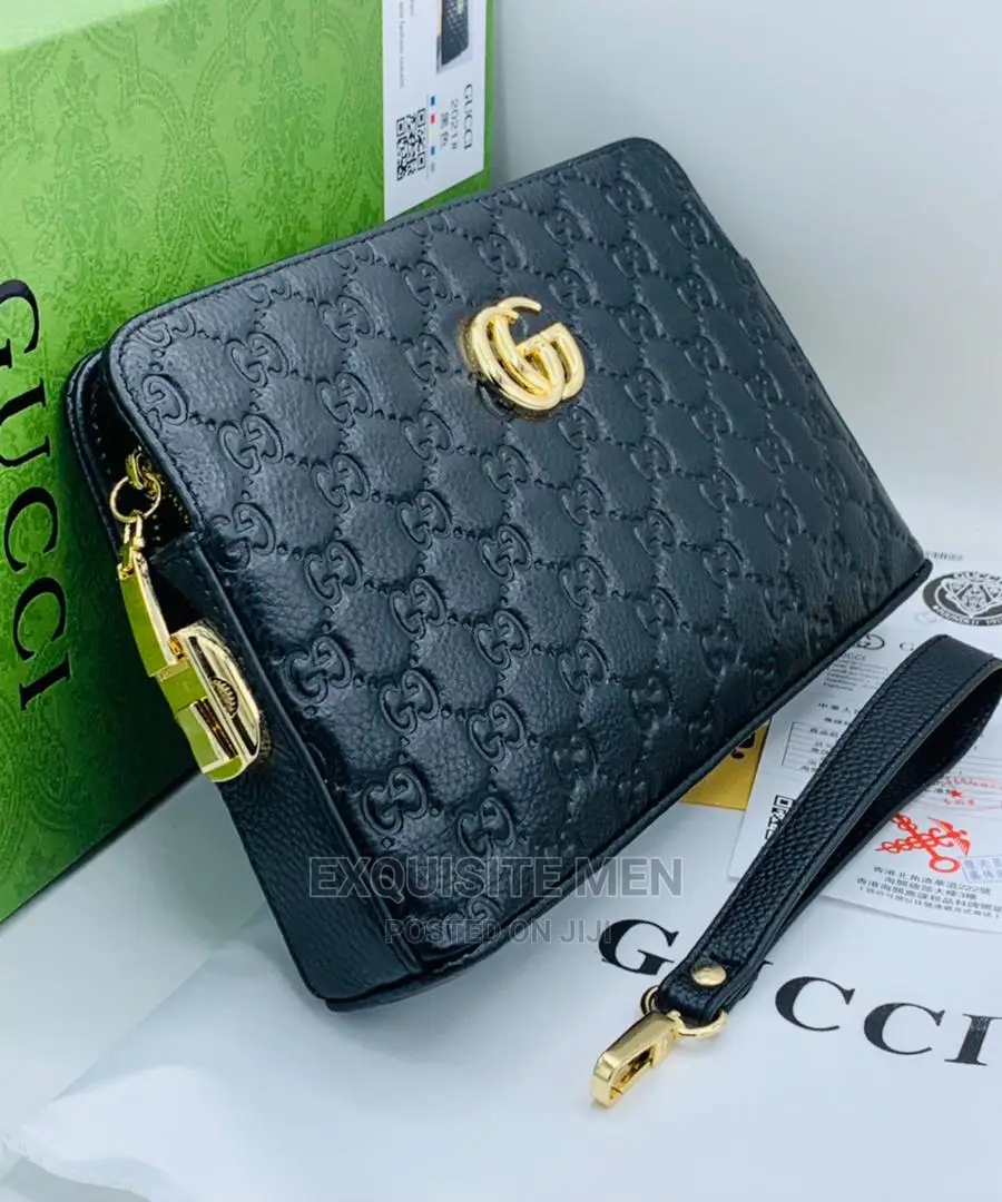 Men Leather Coin Purse Clutch Removable Wristband Phone Bag