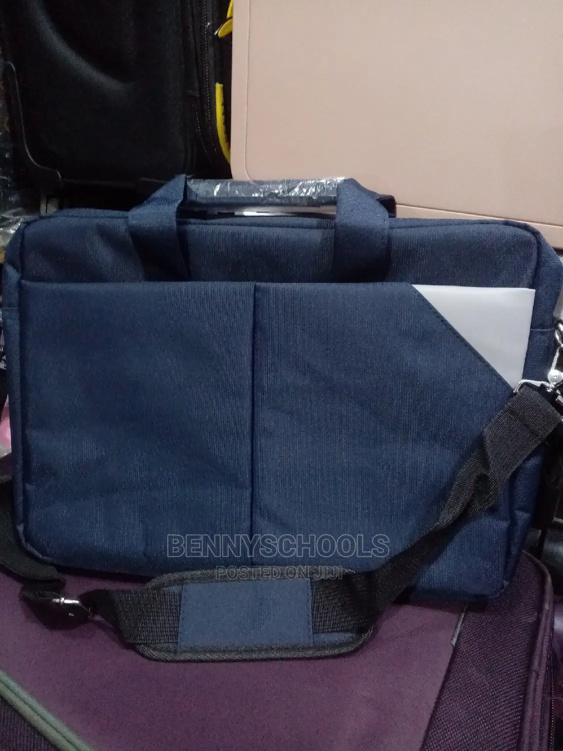 Well Padded Navy Blue Laptop, Office And Conference Bag