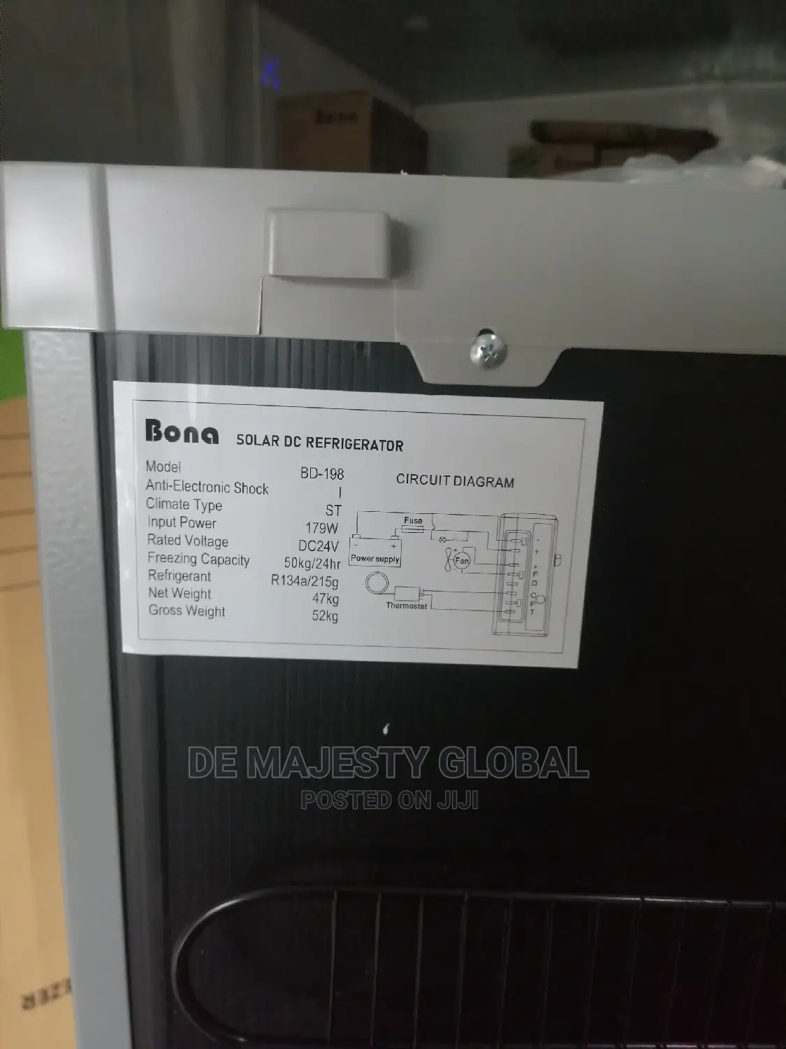 Solar Freezer 198litrs Bona