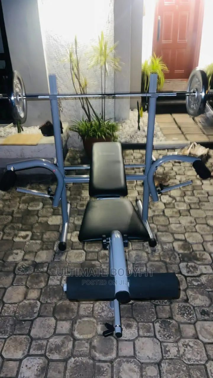 Brand New Weight Bench Machine With 50kg Plates Barbell