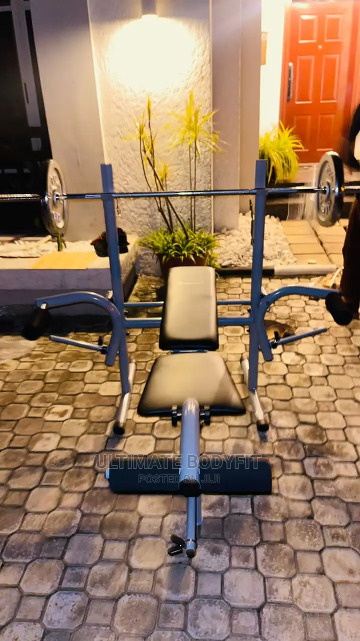 Brand New Weight Bench Machine With 50kg Plates Barbell