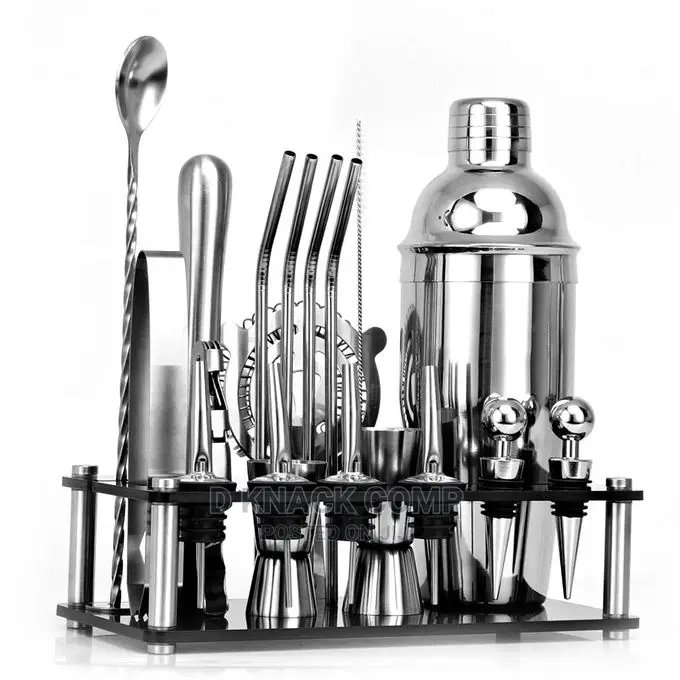 Cocktail Set Boston Shaker Mixer Stainless 20pcs