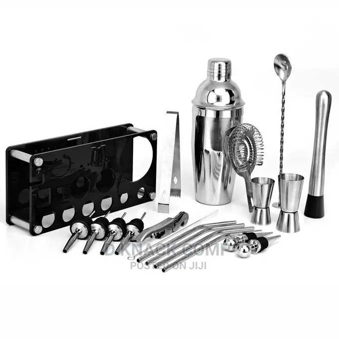 Cocktail Set Boston Shaker Mixer Stainless 20pcs