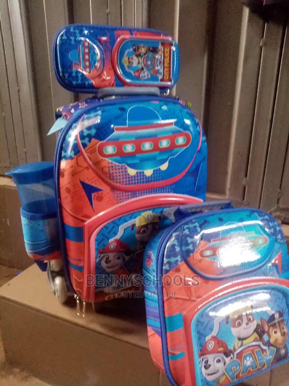 Set of 4 in 1 Paw Patrol Kid Children Boy Trolley School Bag