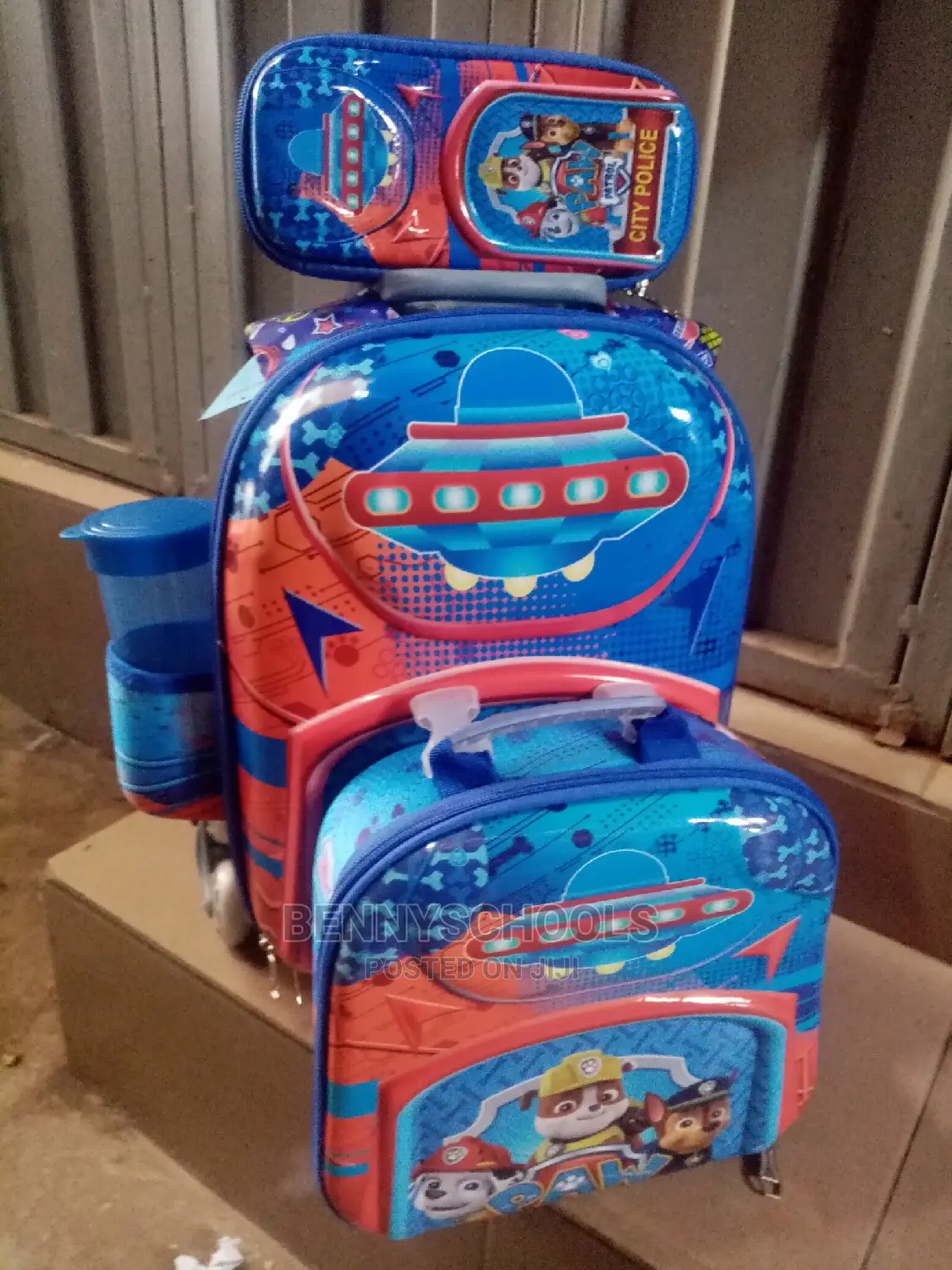 Set of 4 in 1 Paw Patrol Kid Children Boy Trolley School Bag