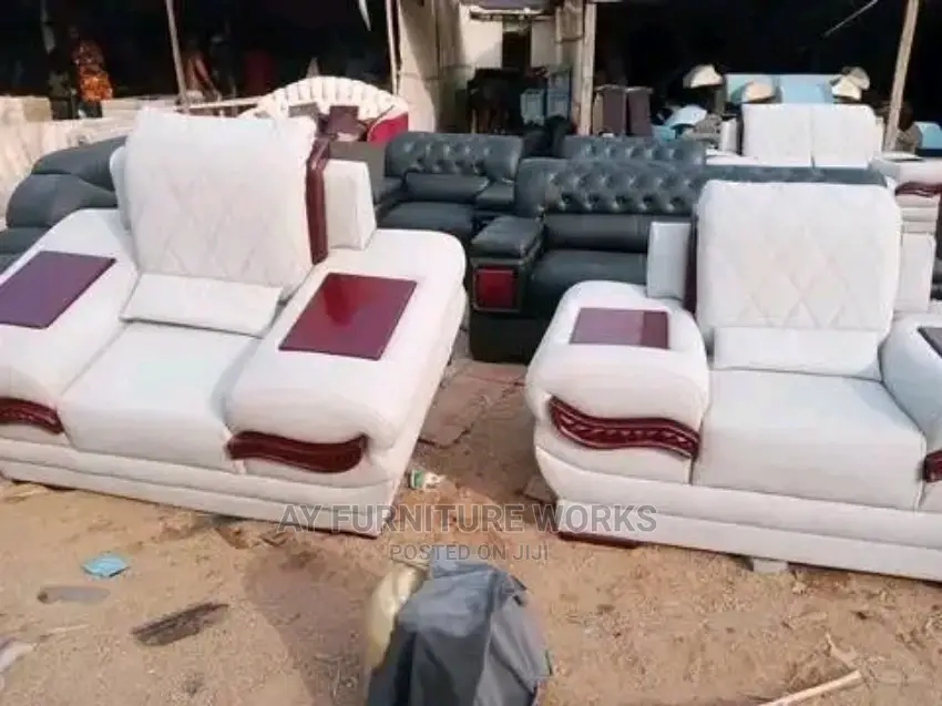 Luxury 7 Seater Living Room Fabric Made Royal Sofa Chair.