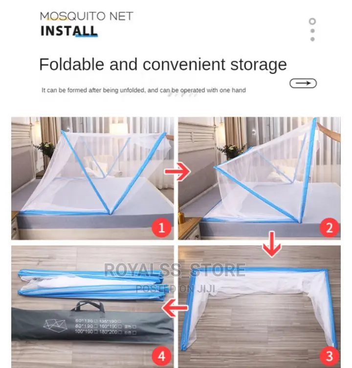 Foldable Mosquito Bed Net - 7ft by 7ft