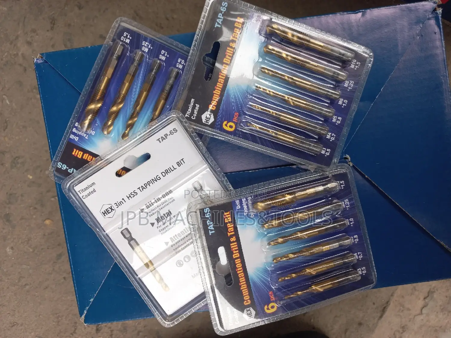 Set of Hex 3in1 Tapping Drill Bit (M3,M4,M5,M6,M8,M10)