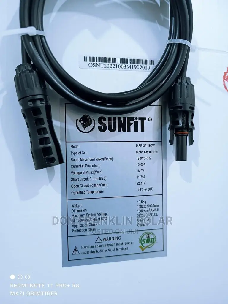 190watts Sunfit Mono Brand New Solar Panel