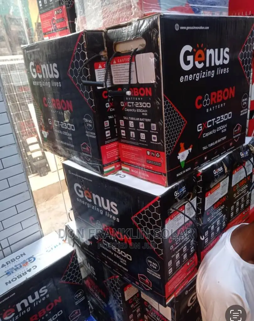 230ah Genus Carbon Tall Tubular Solar Inverter Battery