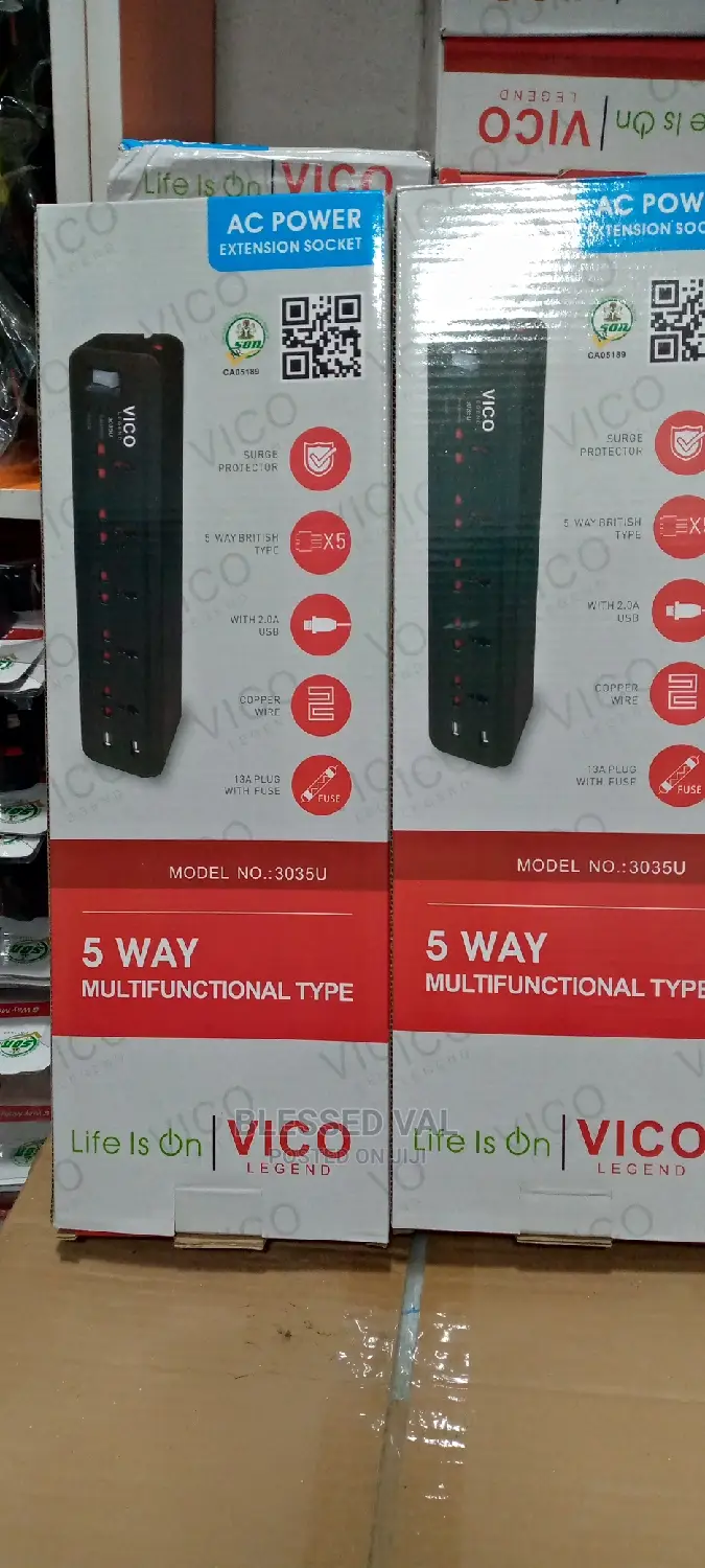 Vico 5 Way Extension Original With 2 USB L