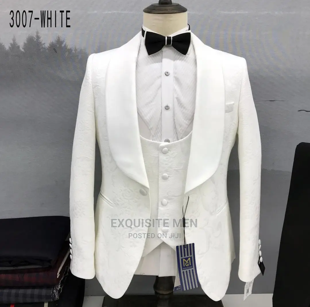 Quality Floral Material 1 Button Tuxedo Men's Suit