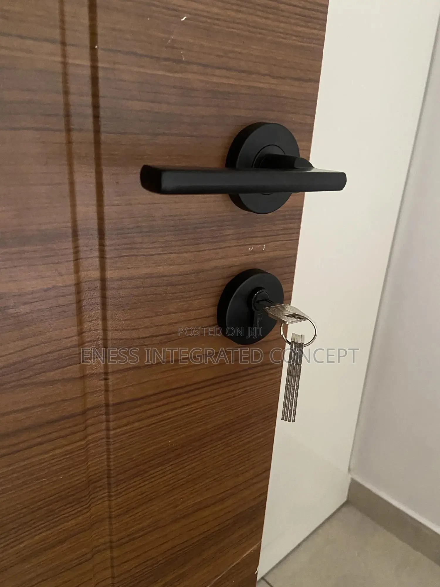 Black Coated Rosette Door Lock Series