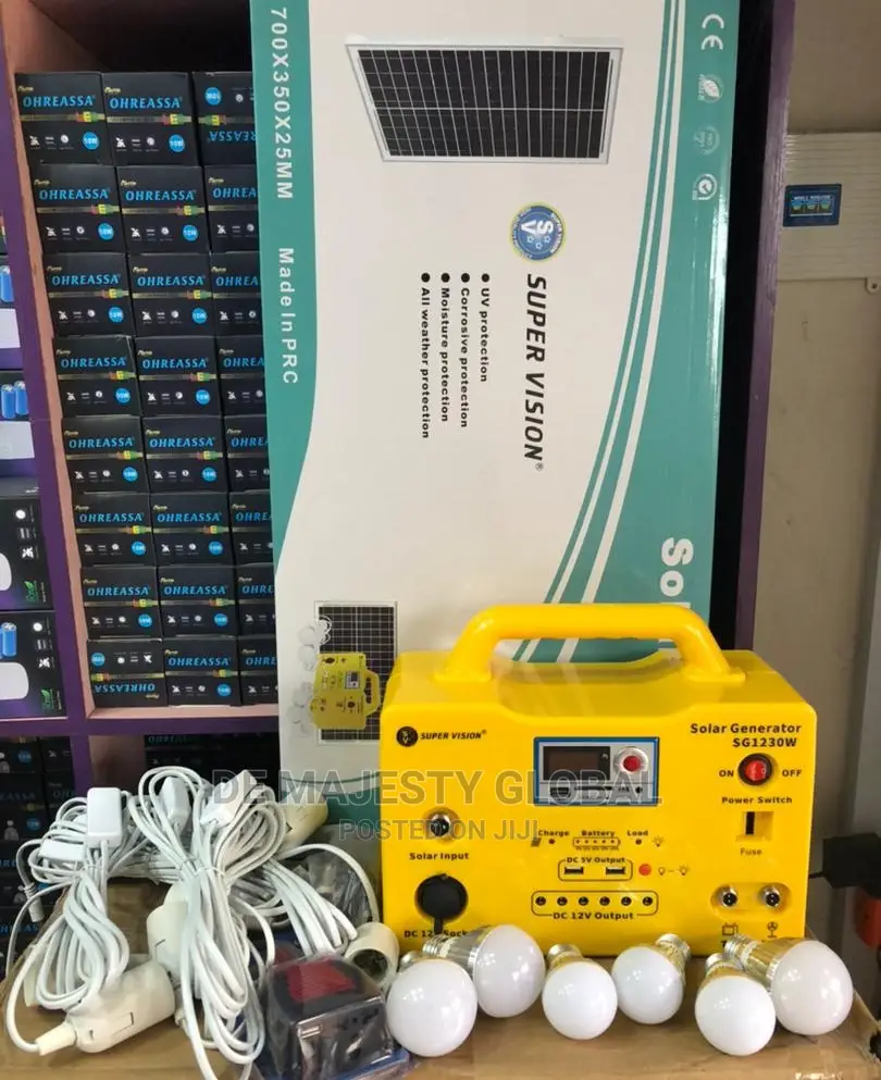 Solar Kits With 6dc Bulbs and 30watt Panel