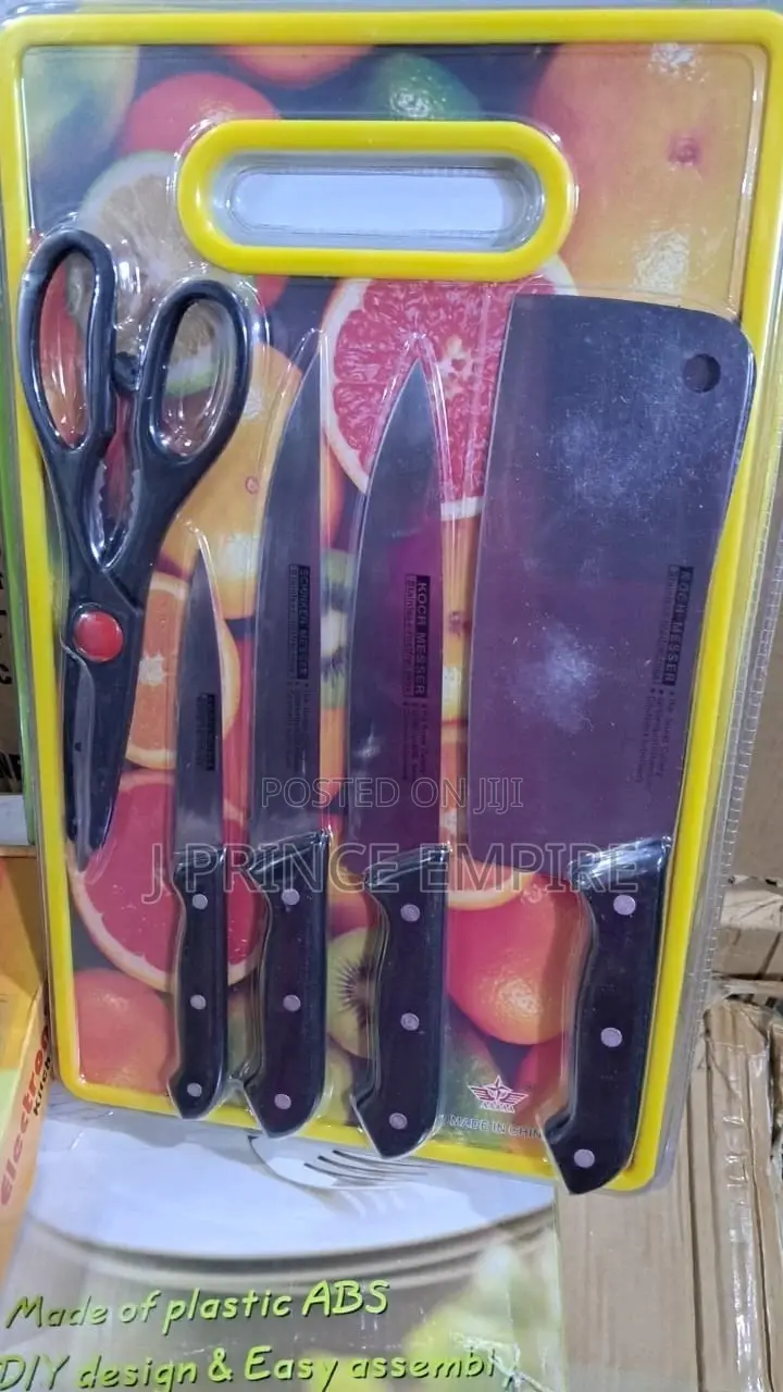 Steel Sharp Kitchen Knife Set With Chopping Board