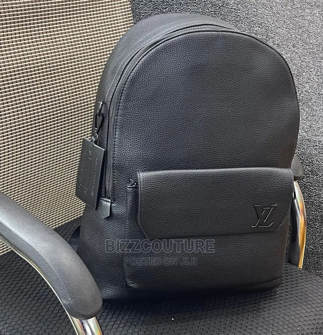 Original LOUIS VUITTON Leather Backpack Available in Store