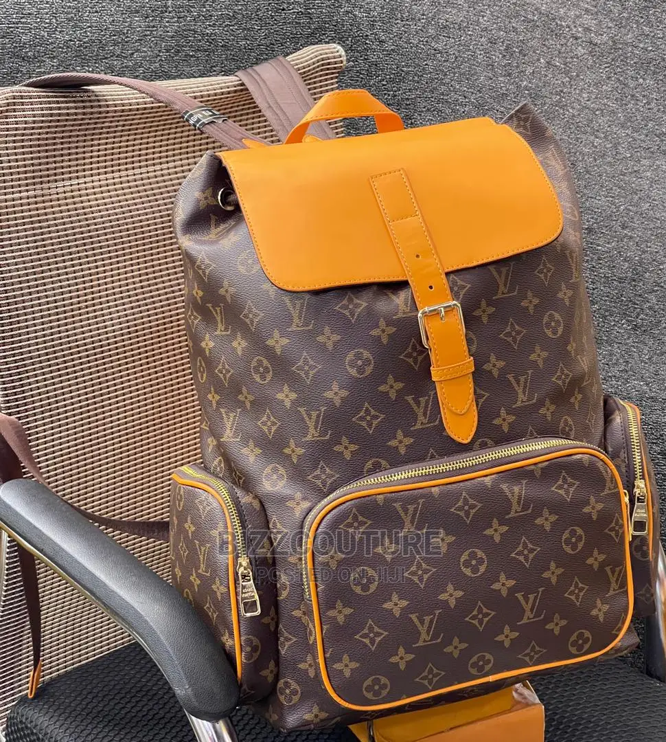 Original LOUIS VUITTON Leather Backpack Available in Store