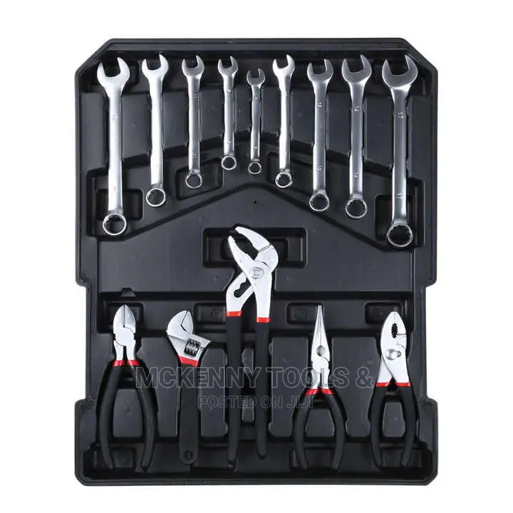 Multi Purpose 186pc Portable Hand Tool Kit Trolley Mechanics