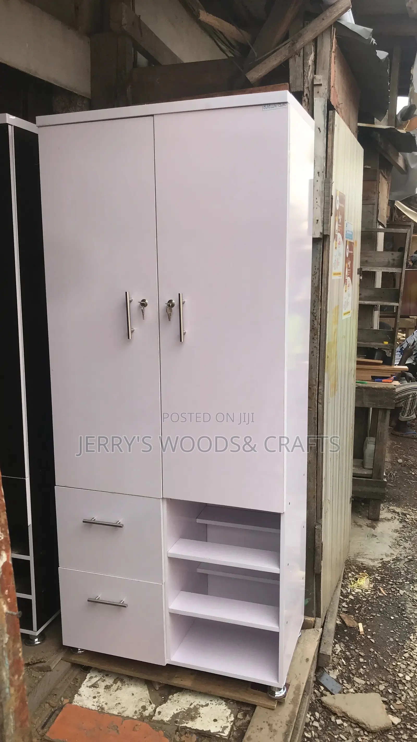 32 Inches White Wardrobe
