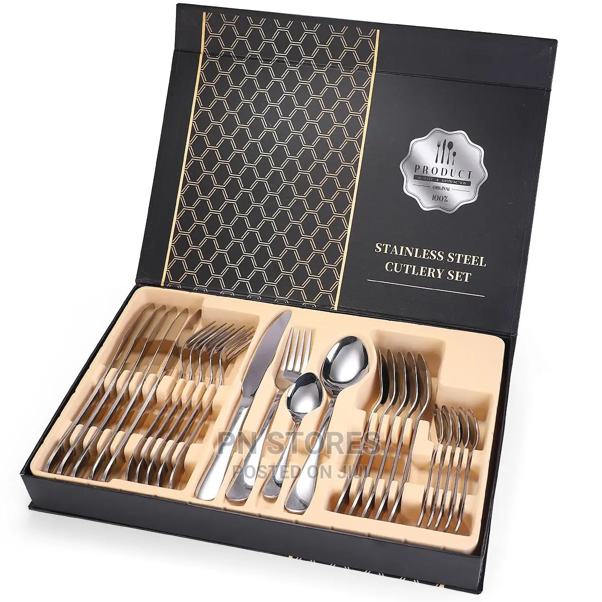 24 PCS Diner Cutlery Set Spoons, Knives and Forks