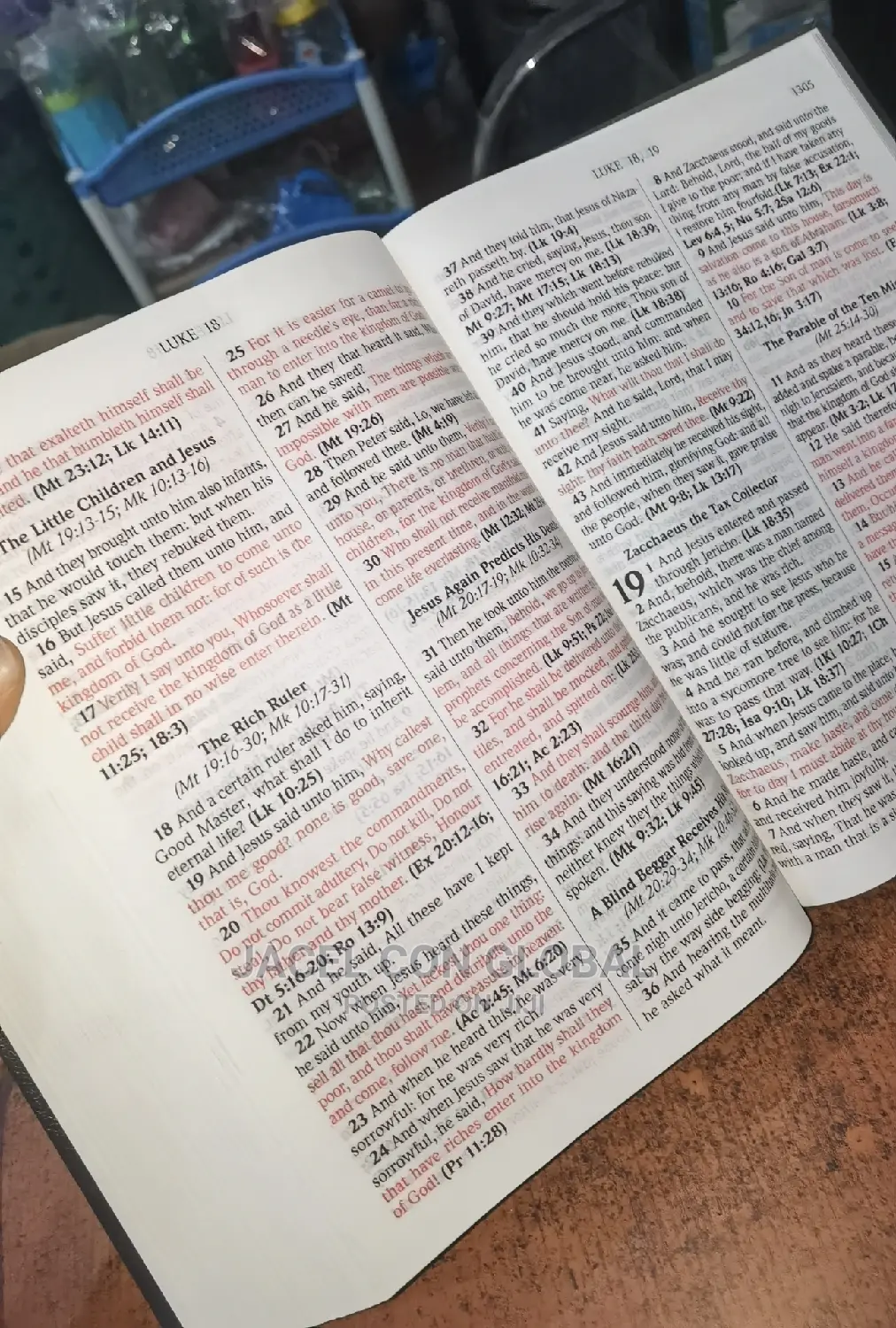 HOLY BIBLE King James Version With Words of Christ in Red