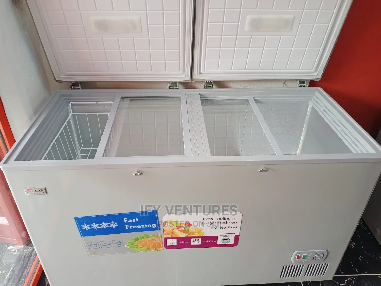 LG Double Door Freezer 500liters Silver Color