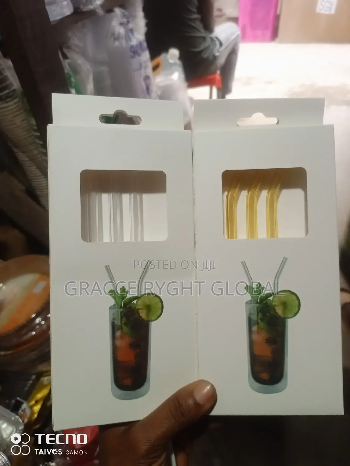 Reusable Glass Straw With Brush