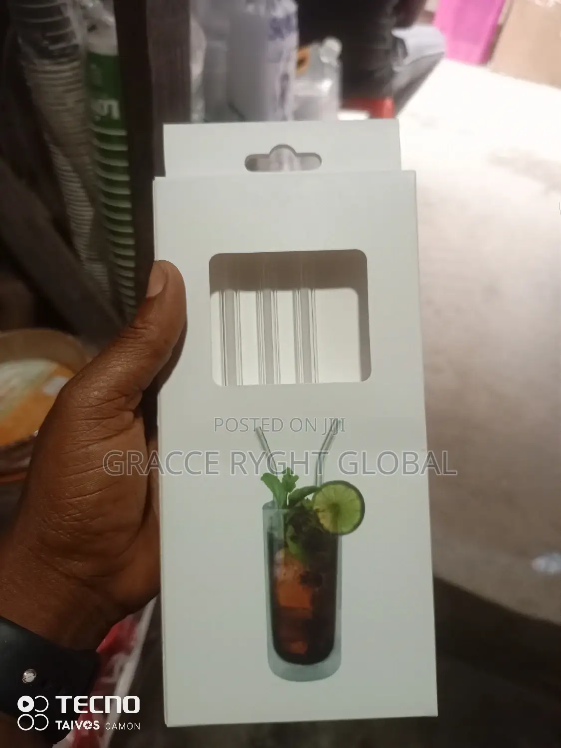 Reusable Glass Straw With Brush