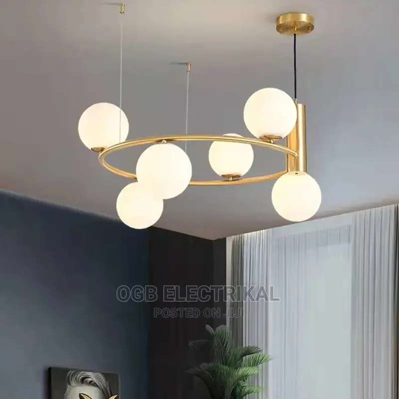 Nordic White Glass Chandelier