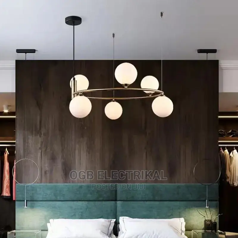 Nordic White Glass Chandelier