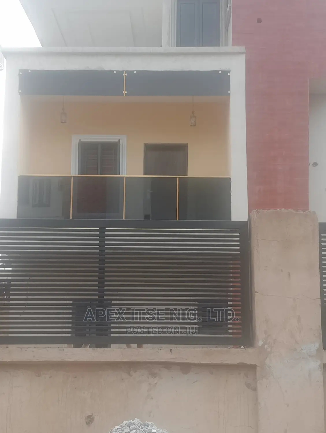 Gold Framed Balcony Glass