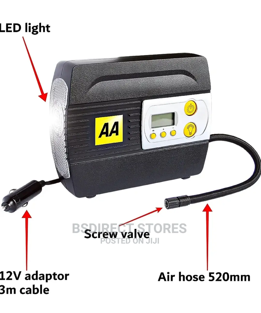 AA 12V Digital Tyre Inflator- Vehicles, Inflatables Bicycles