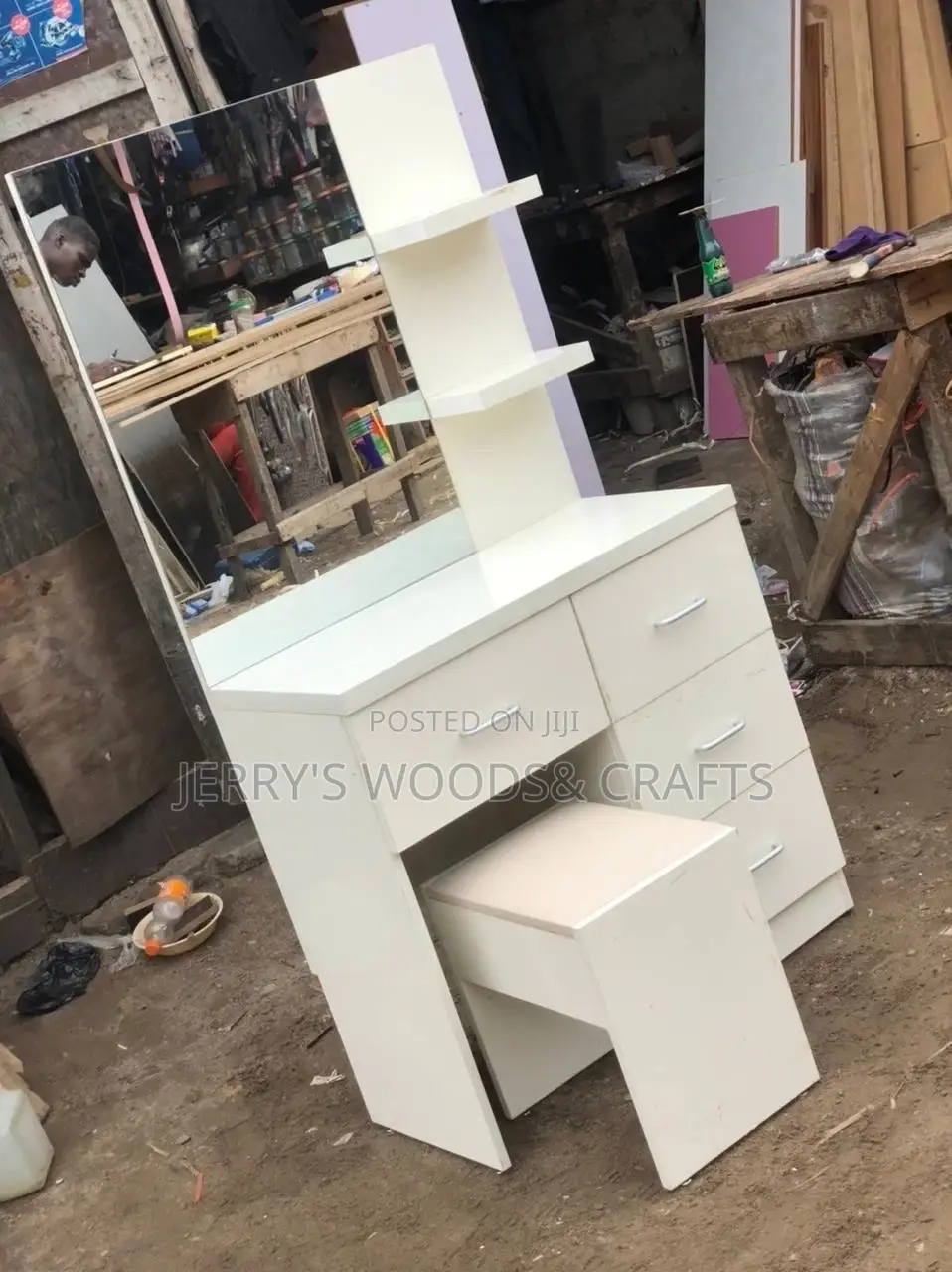 White Dressing Mirror