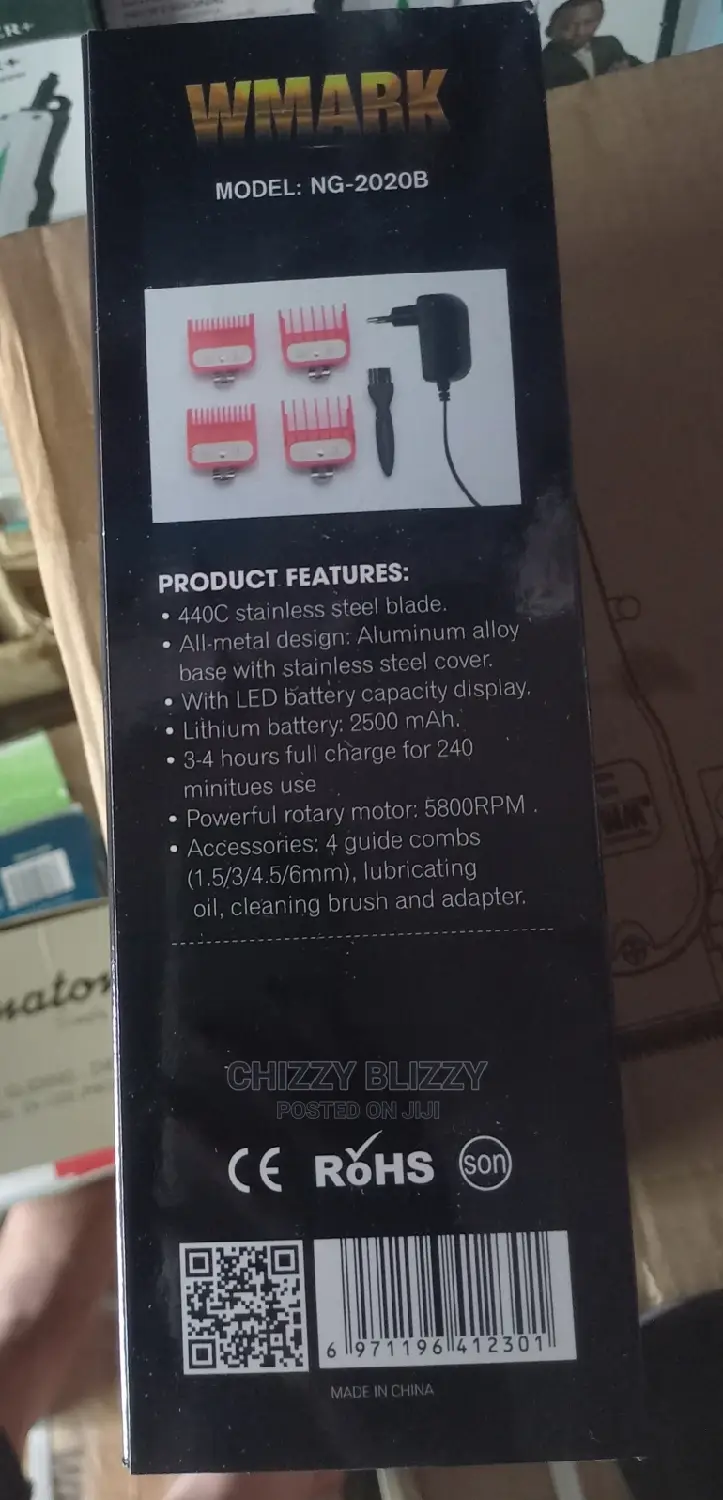 Wmark All-metal Ng 2020 Cord/Cordless Rechargeable Clipper