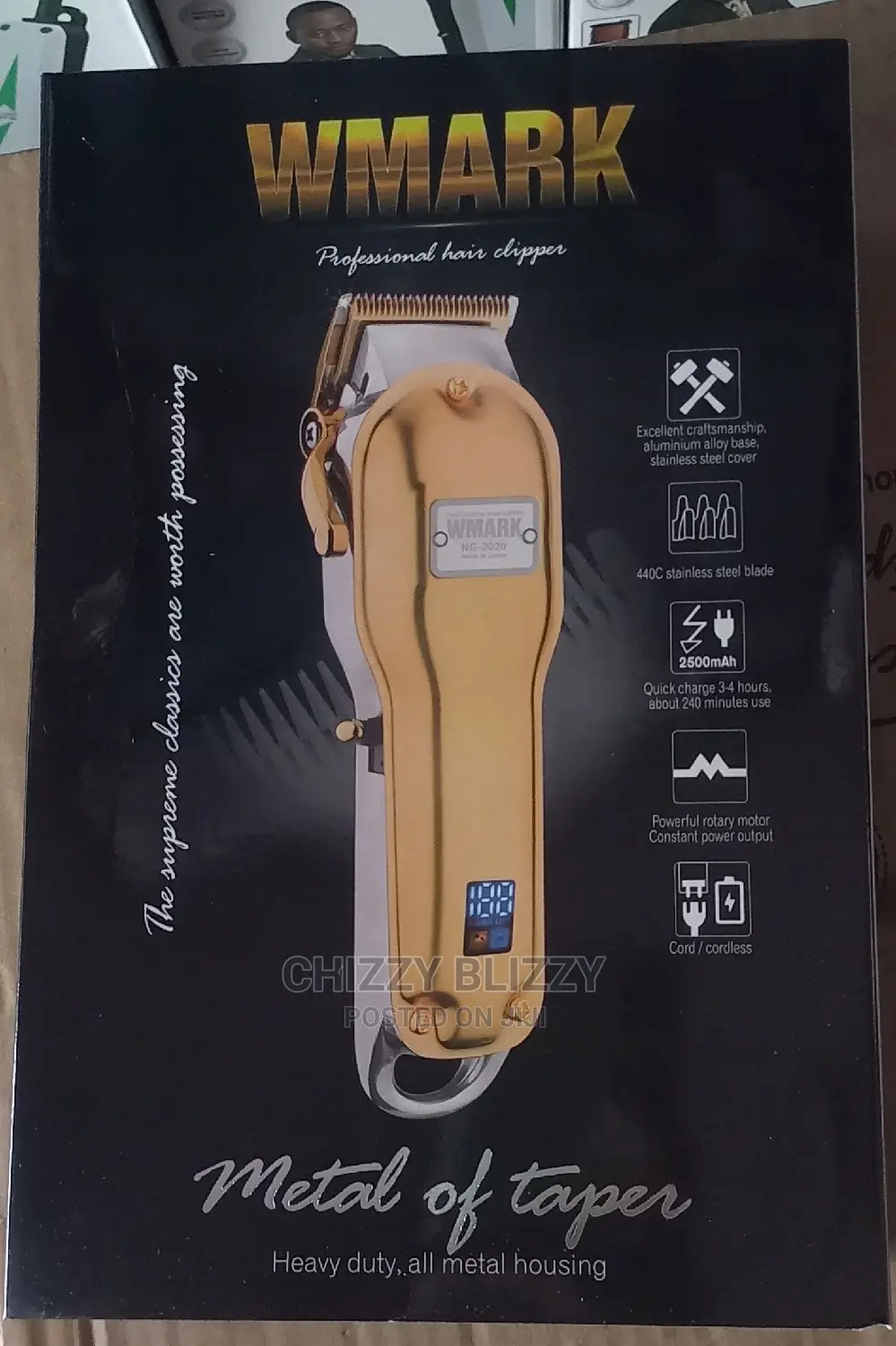 Wmark All-metal Ng 2020 Cord/Cordless Rechargeable Clipper