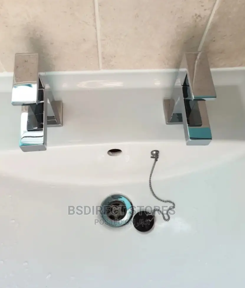 Wickes Kubic Chrome Ultra Modern Rectangular Basin Taps