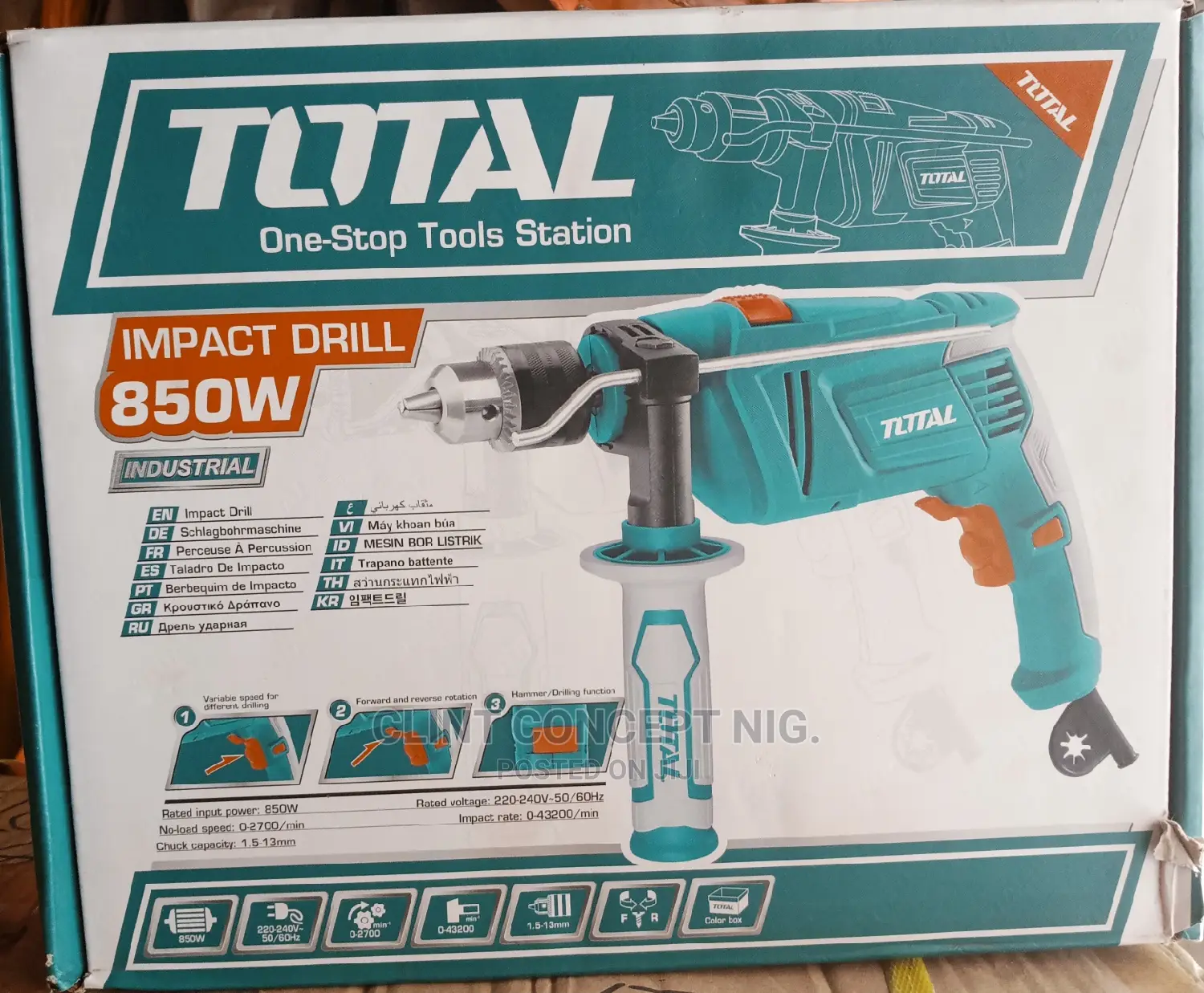 Industrial Total Impact Drill 850w