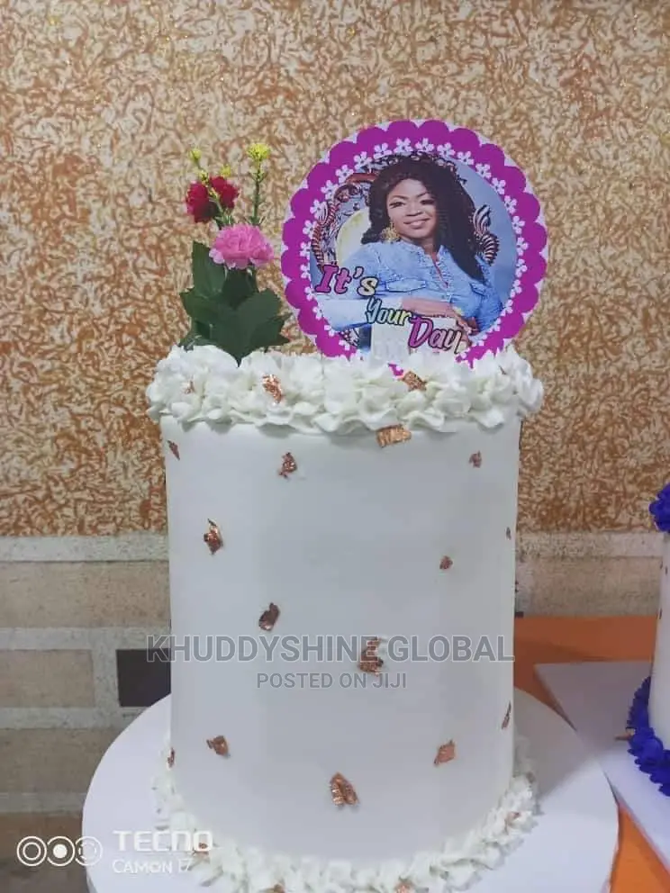 White Birthday Cake 7 Inches