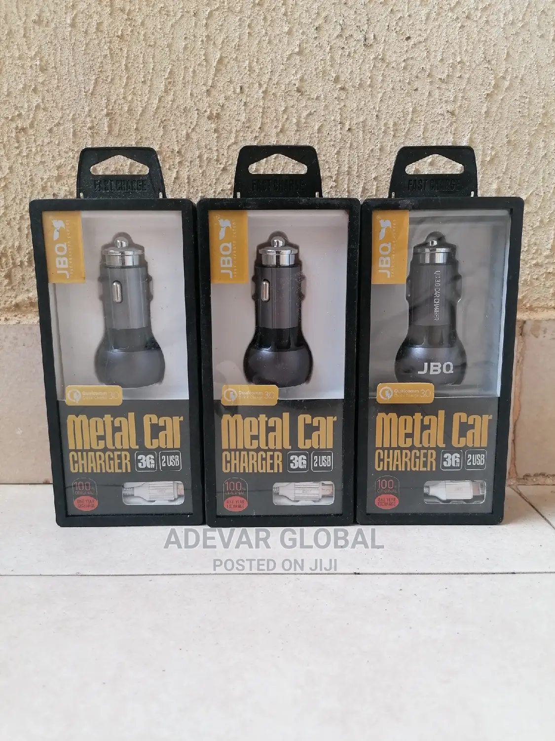 JBQ Metal Car Charger With Usb Cord