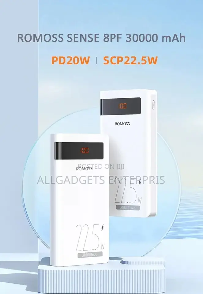 Romoss Sense 8pf 30000mah Power Bank 22.5w Fast Charging