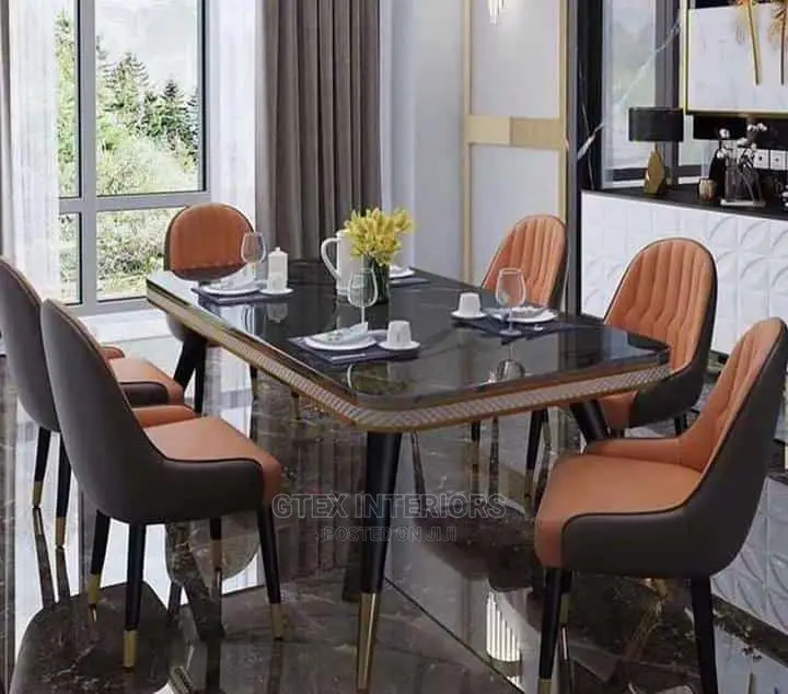 Set of Marble Dining Table