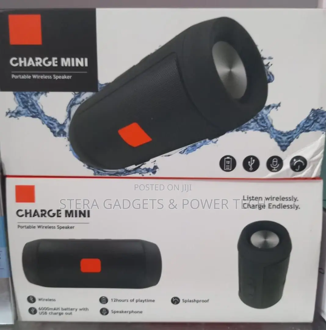 Charge Mini Black Wireless Bluetooth Speaker