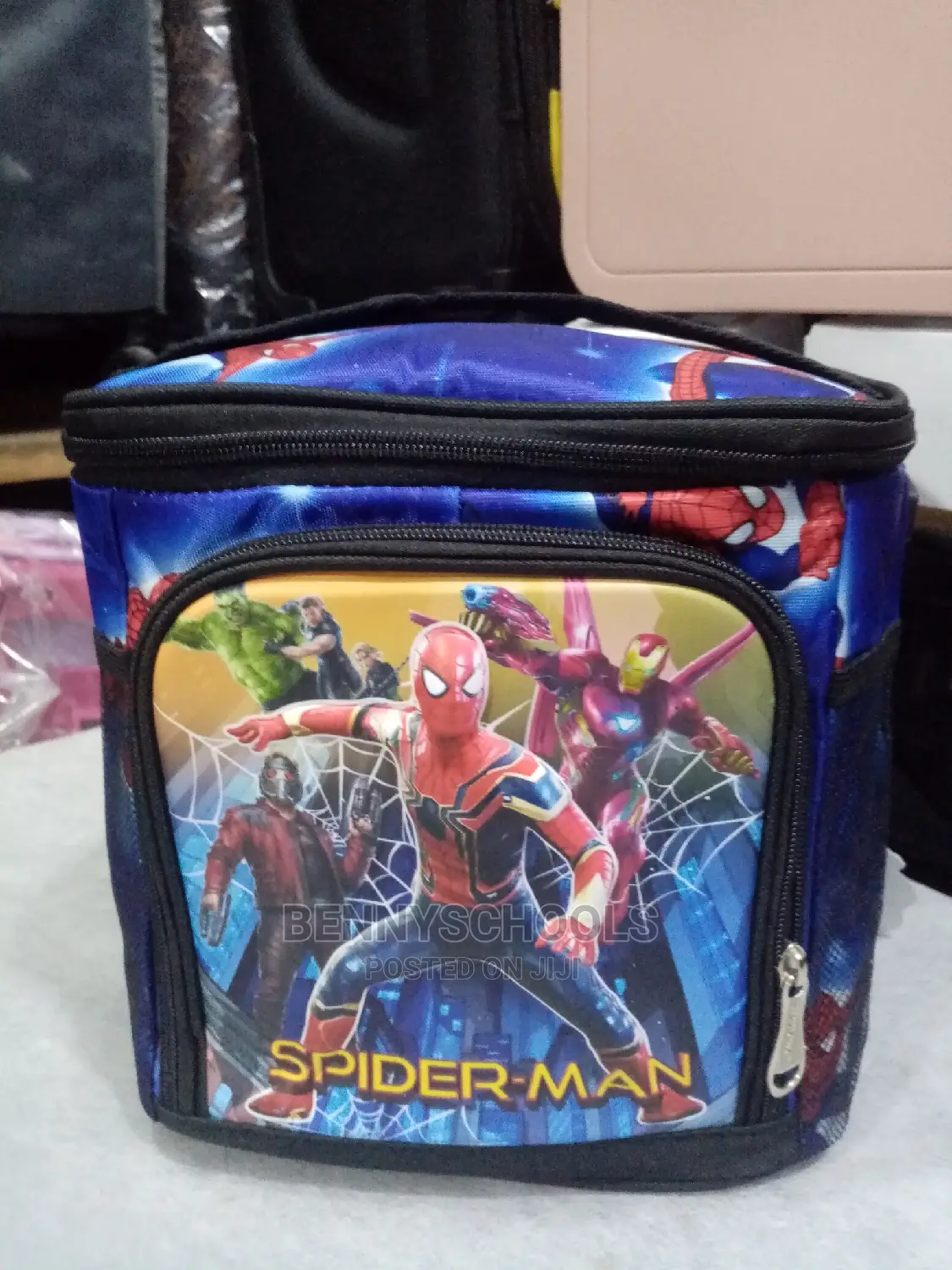 Blue and Red Spiderman Kids Children's Boys Lunch Bag