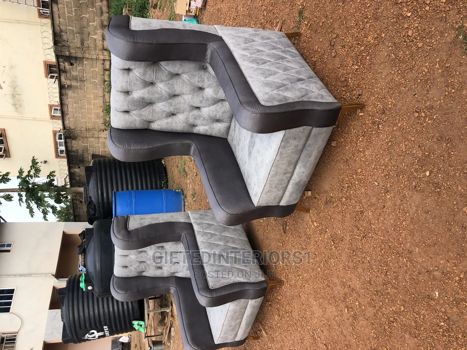 1 Set of English Sofa With Pillow Backrest + Accent Singles