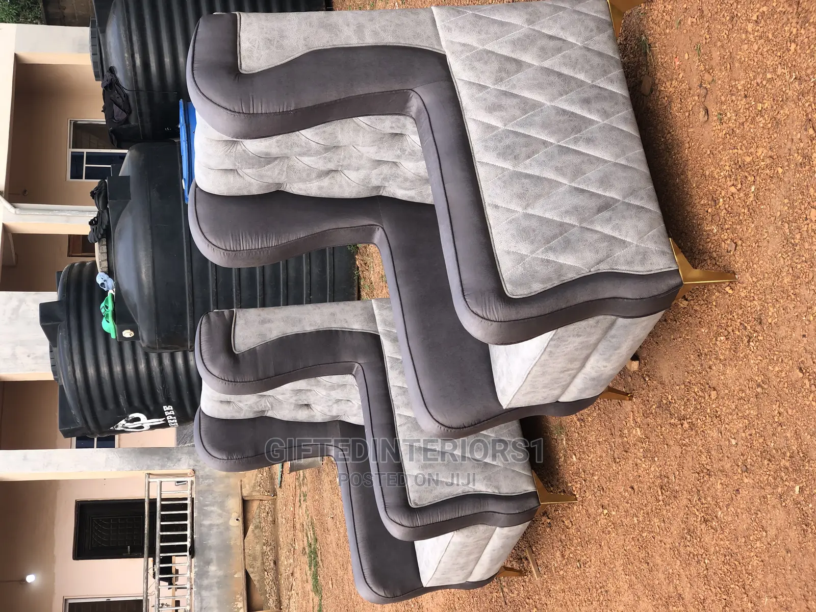 1 Set of English Sofa With Pillow Backrest + Accent Singles
